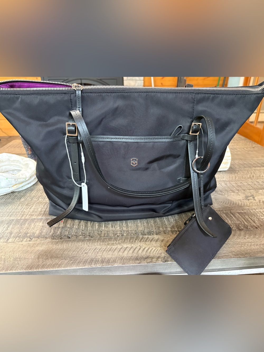 NWT Victorinox Black Nylon Cary-All Tote